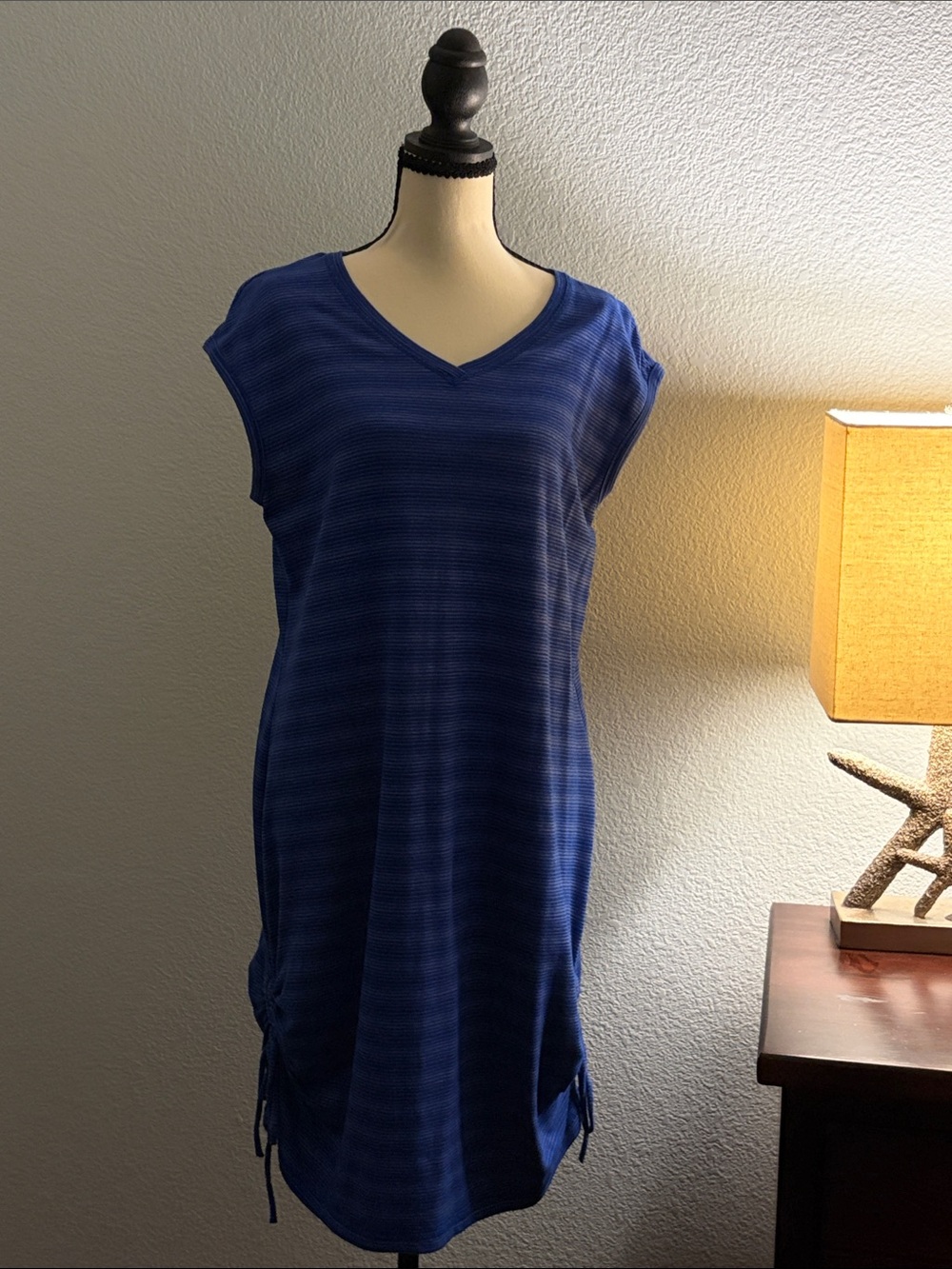 Talbots Blue Striped V-Neck Tunic